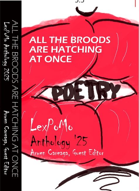 Illustration of large, red, pillowy, cloud objects, possibly lips